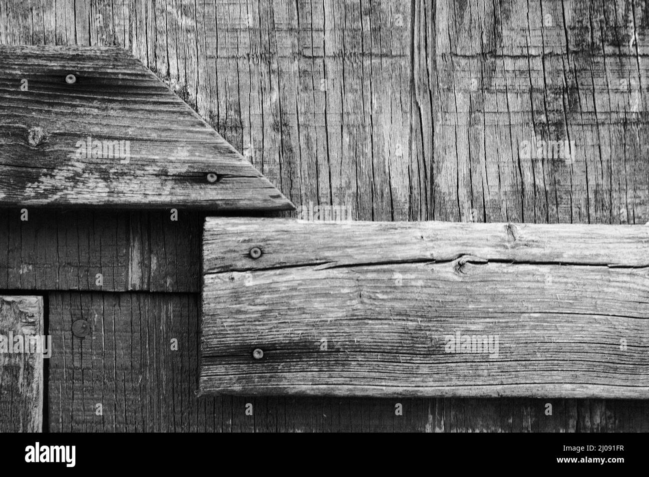 Vintage wooden fence Black and White Stock Photos & Images - Alamy