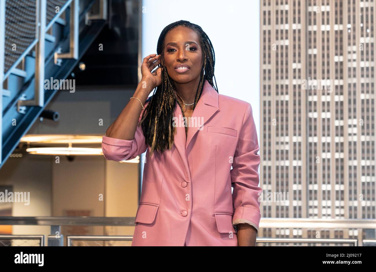 New York, NY March 17, 2022 Zainab Johnson, star of Upload on Prime