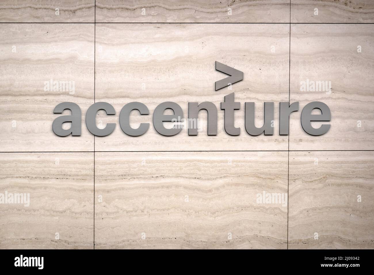 Accenture sign in Midtown Manhattan NYC Stock Photo Alamy