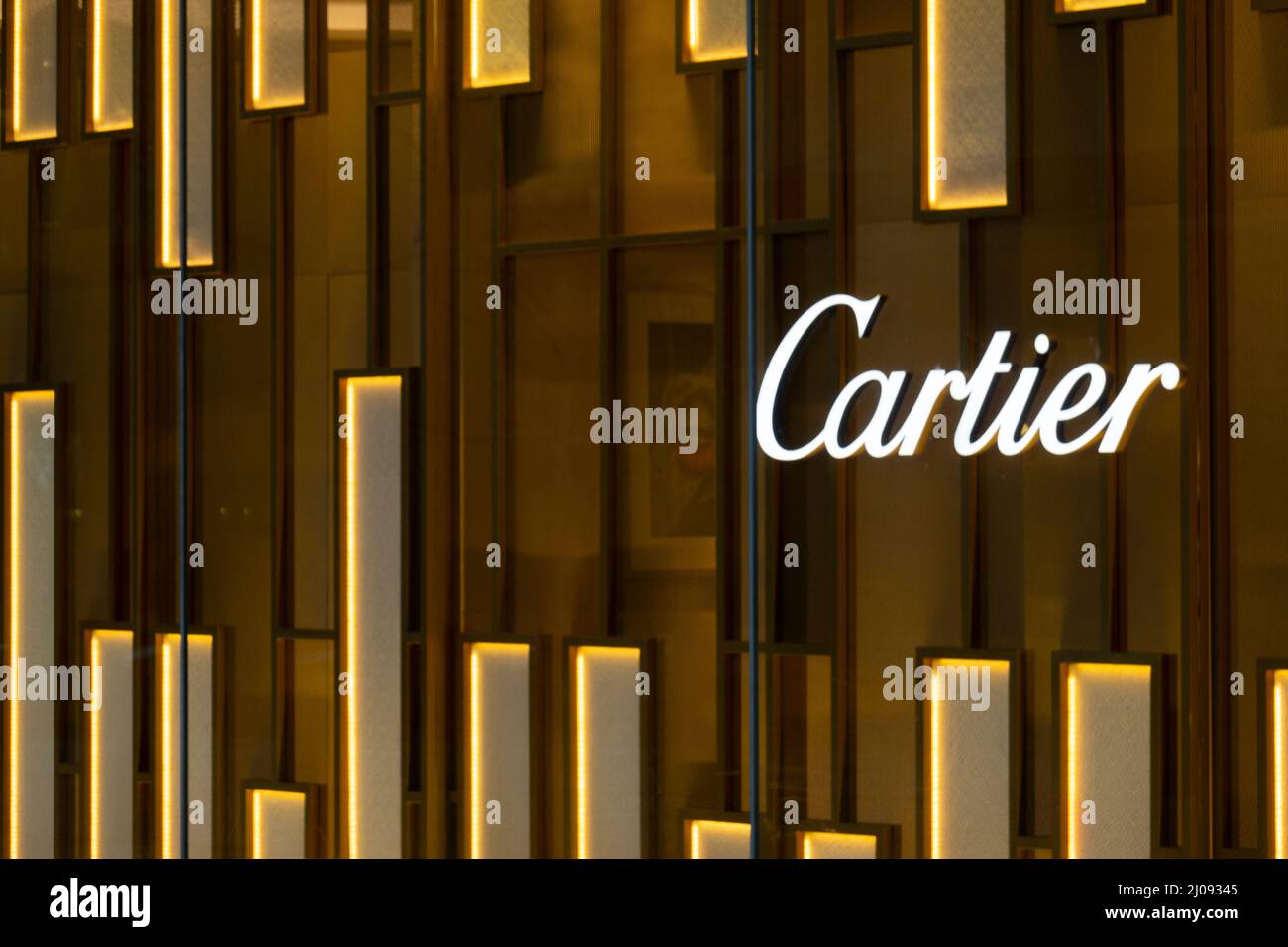 Cartier store sign in Hudson Yards Manhattan NYC Stock Photo - Alamy