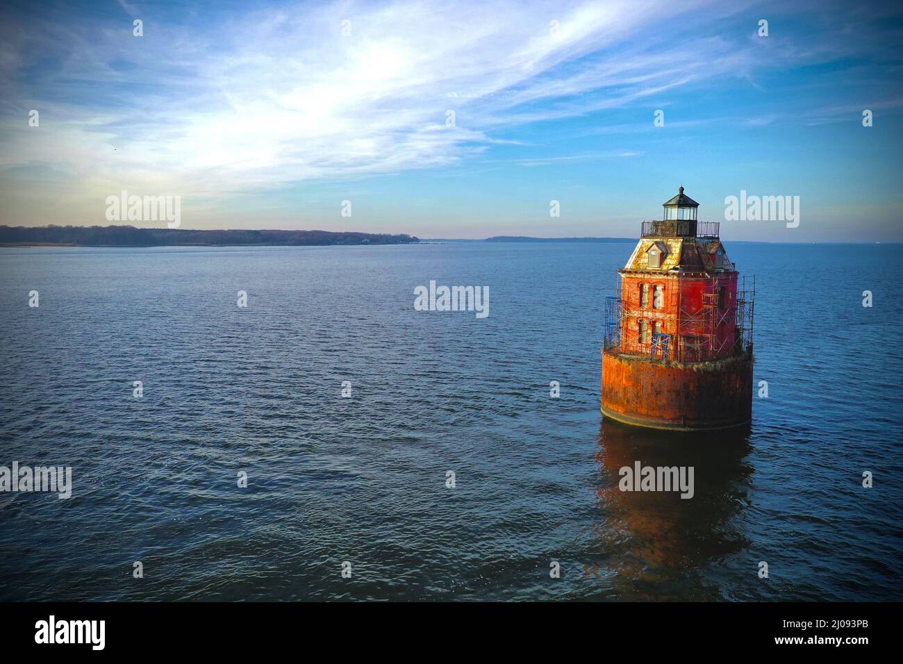 View of a Lighthouse in the Chesapeake Bay in the Stock Photo Alamy