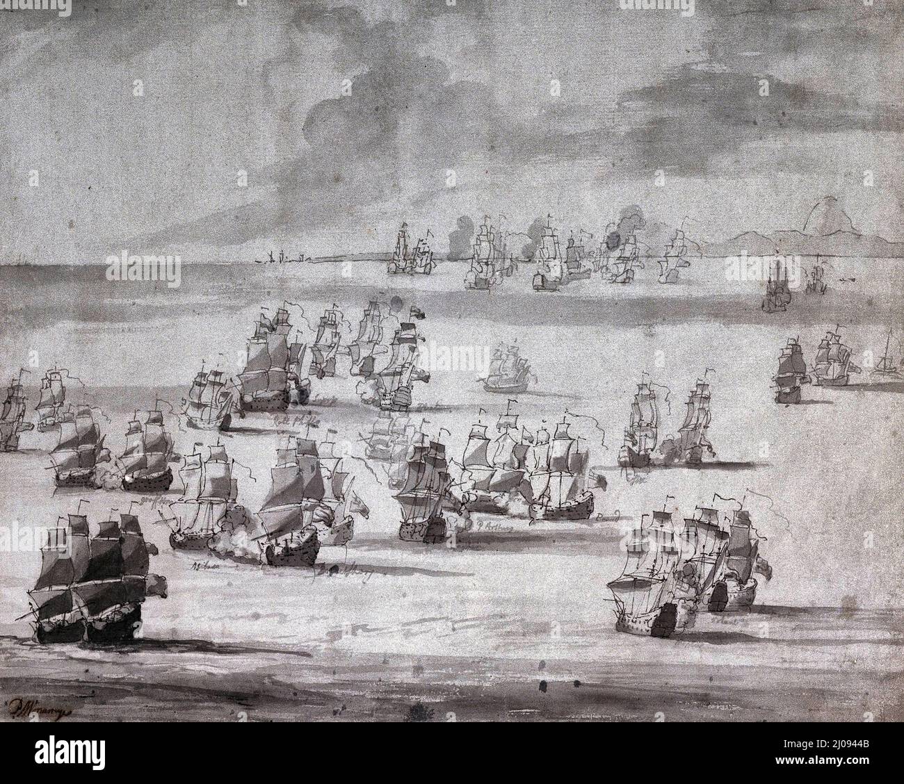 The Battle of Cape Passaro, 11 August 1718 Stock Photo