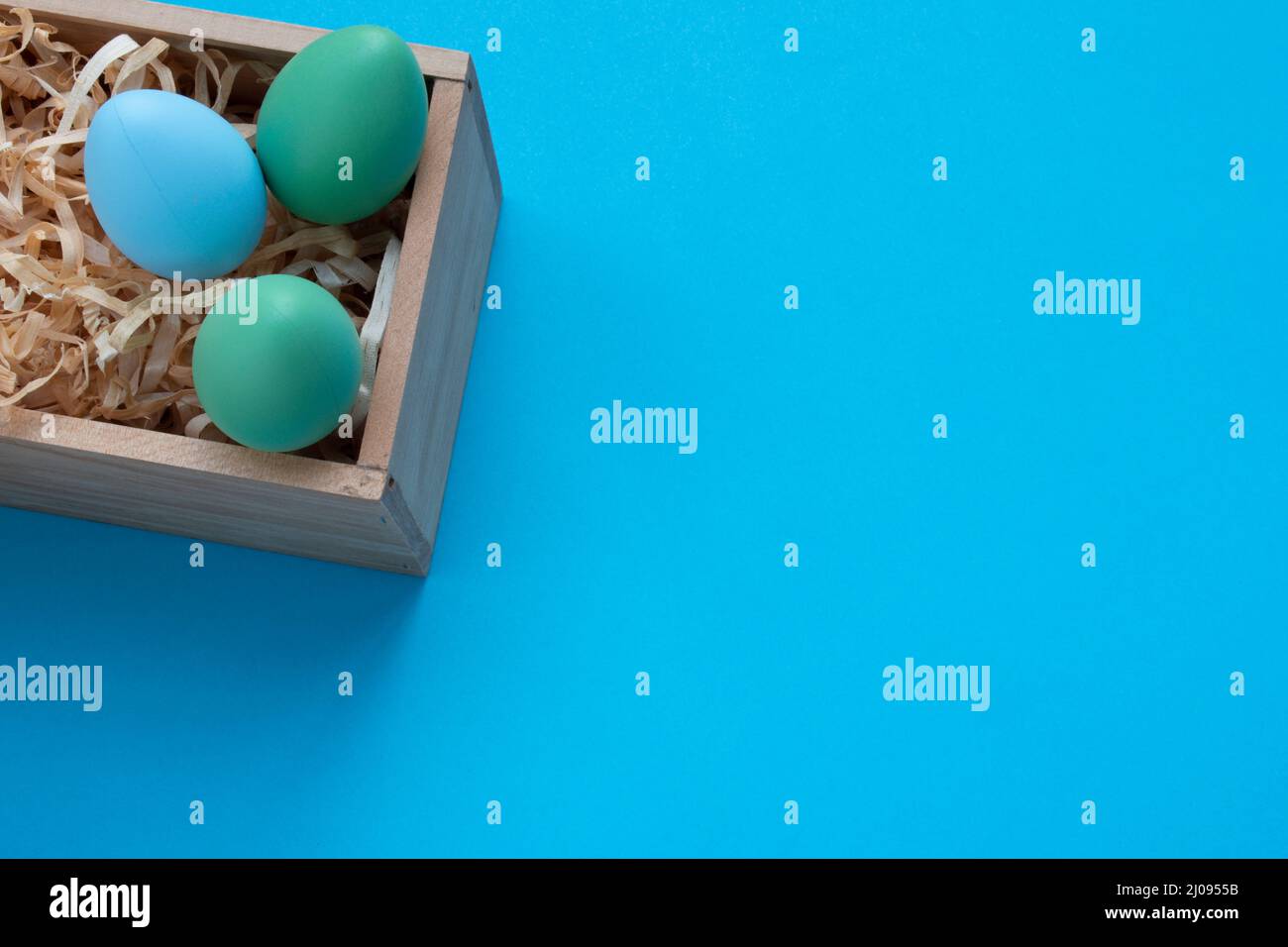 Pastel Easter Egg Wallpaper. Easter concept. Copy space. Stock Photo