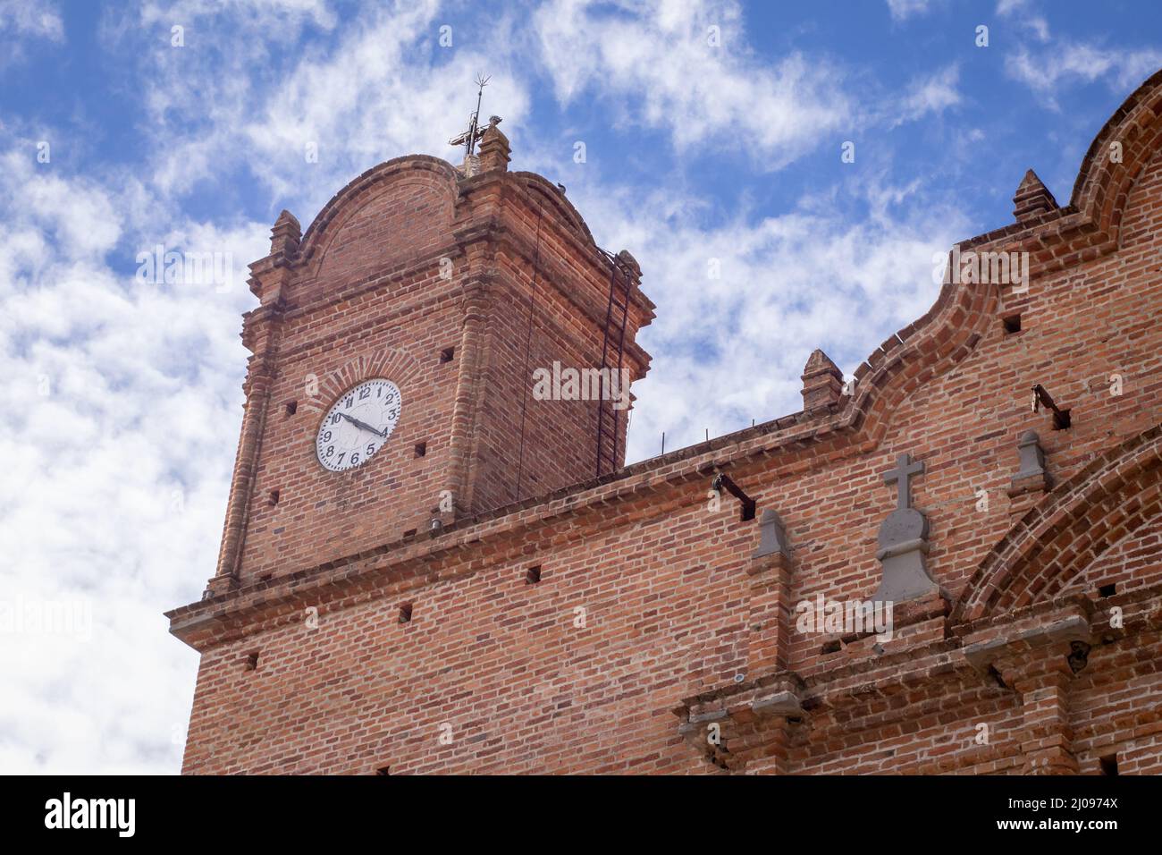 History Building Tower Historic building tower with the a clock in Jalisco, Mexico Stock Photo ...