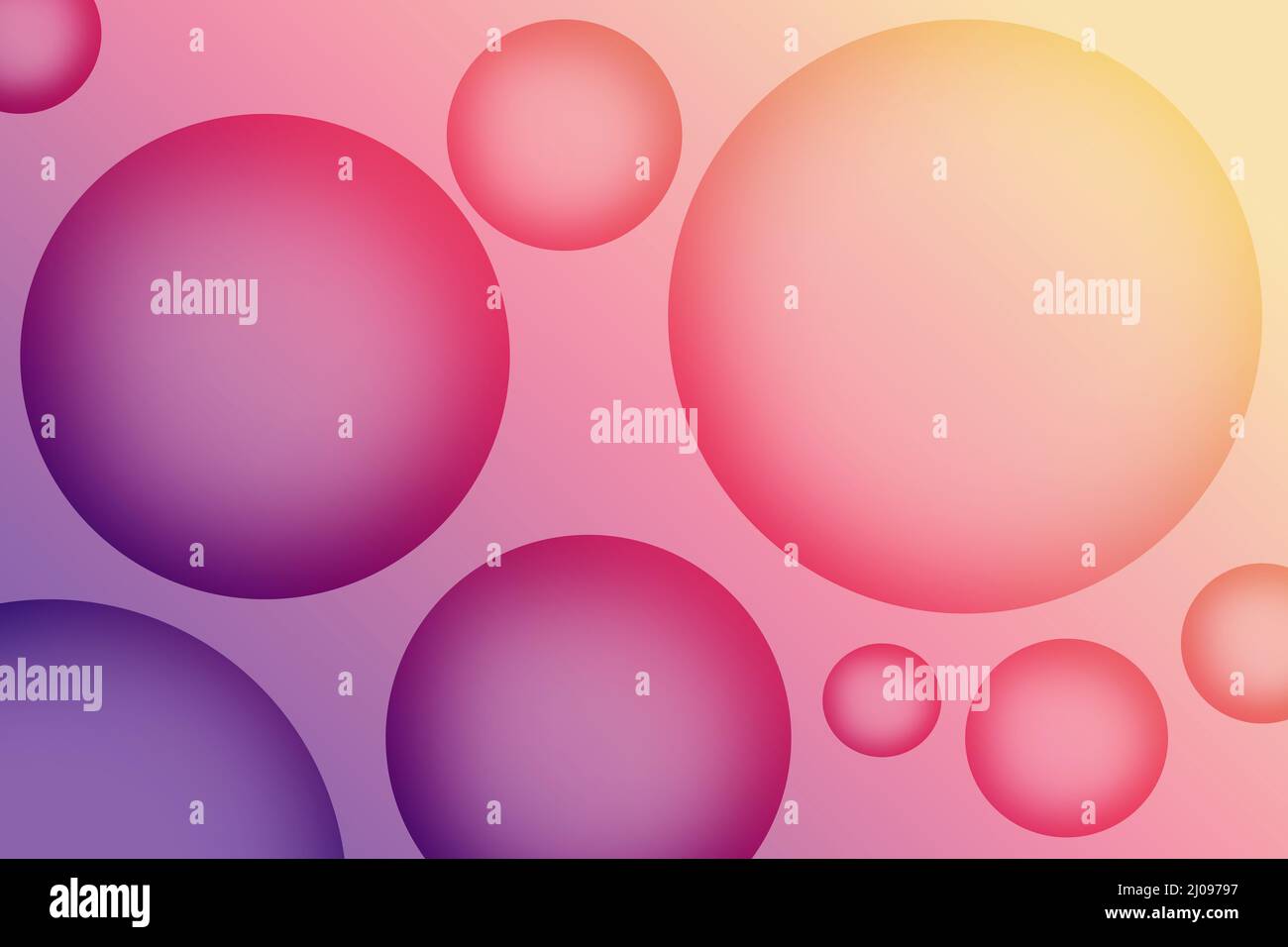 Illustration of Gradient Purple Pink 3D Various Sized Spheres for ...