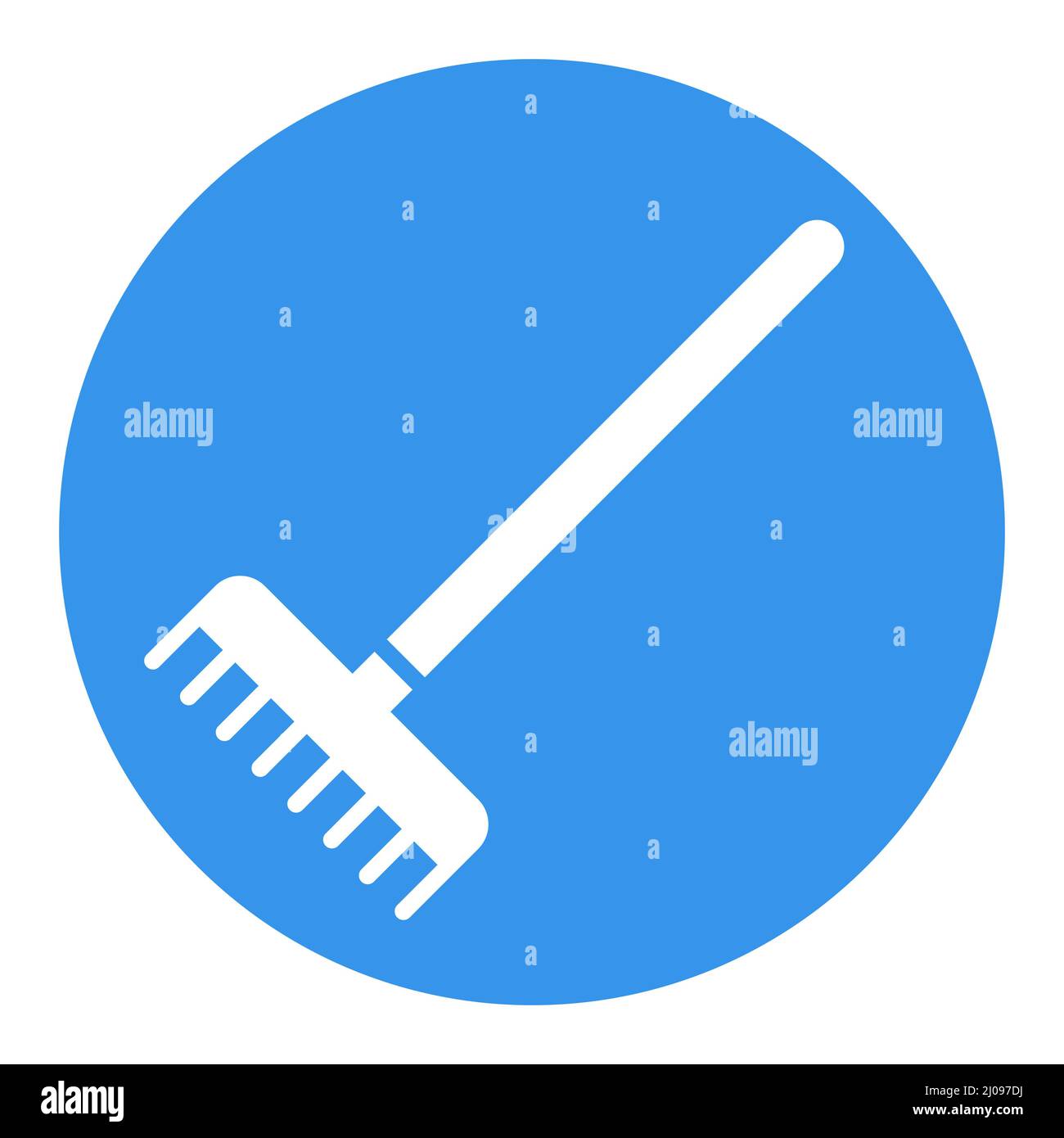 Garden rake isolated glyph icon. Graph symbol for agriculture, garden ...