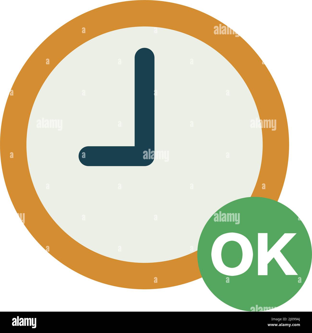 Clock icon website button Cut Out Stock Images & Pictures - Alamy