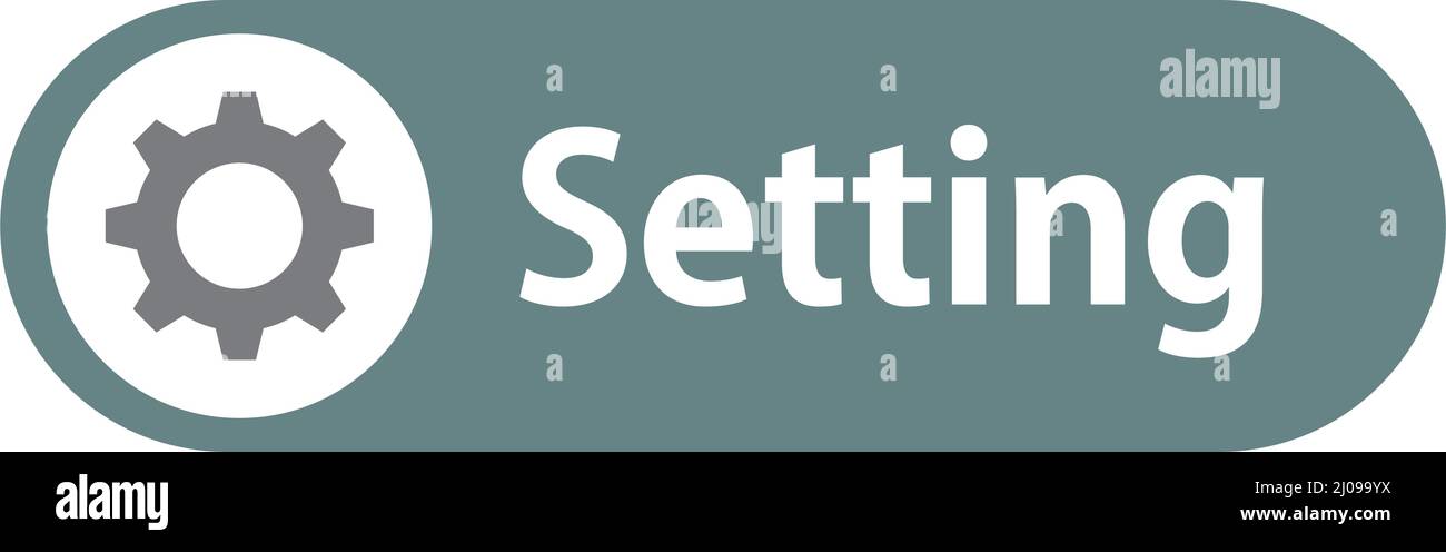 The logo of the setting. Setting button. Gear icon. Editable vector. Stock Vector