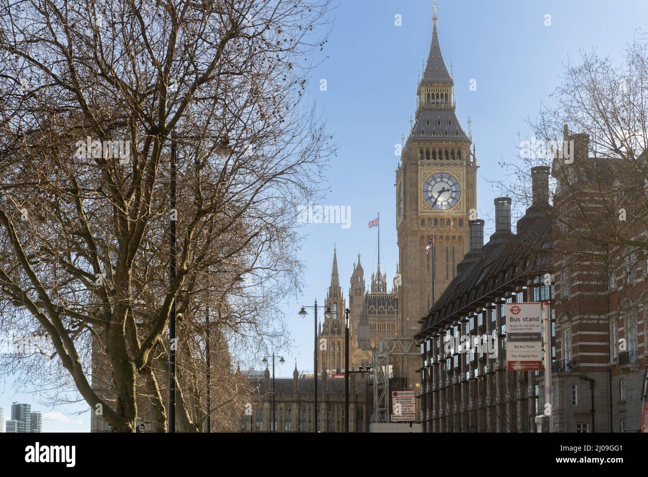 Big Ben is the nickname for the Great Bell of the striking clock at the north end of the Palace