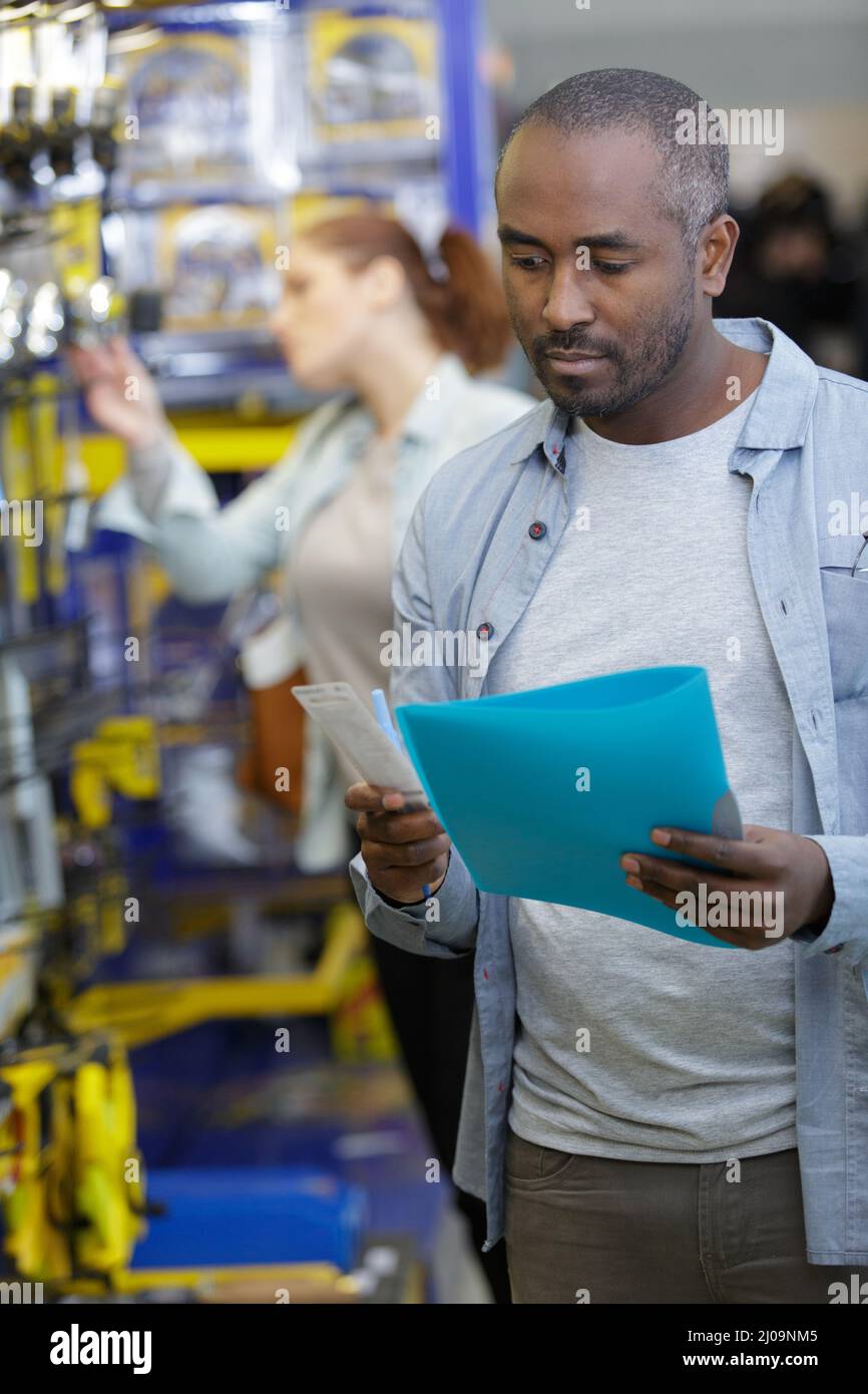 portrait of male worker in workshop Stock Photo