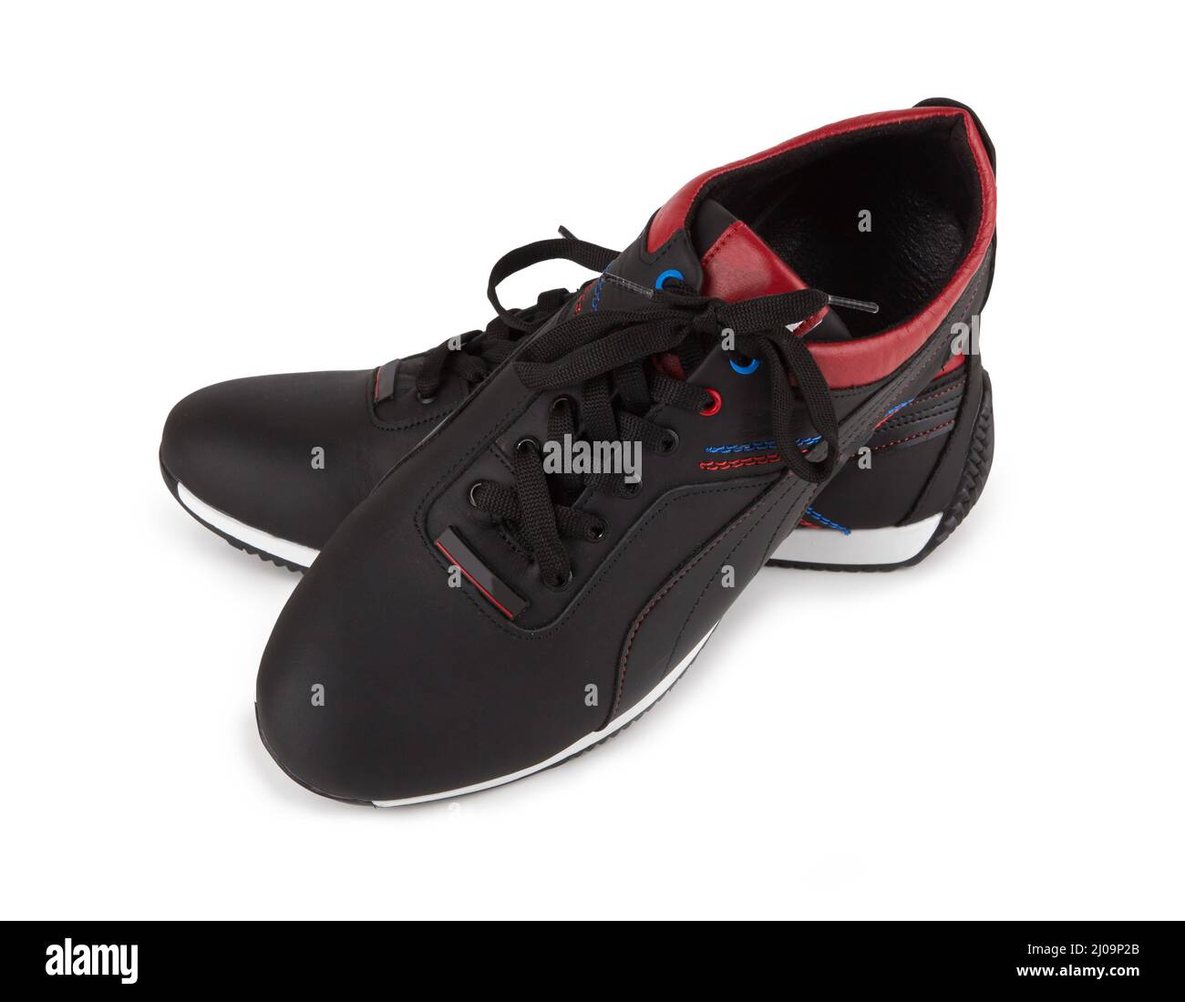 Black sneakers isolated on a white background Stock Photo