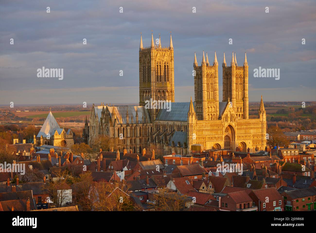 Lincoln Cathedral 2022, Lincoln Minster, or the Cathedral Church of the Blessed Virgin Mary of Lincoln 2022 - NO SCAFFOLDING Stock Photo