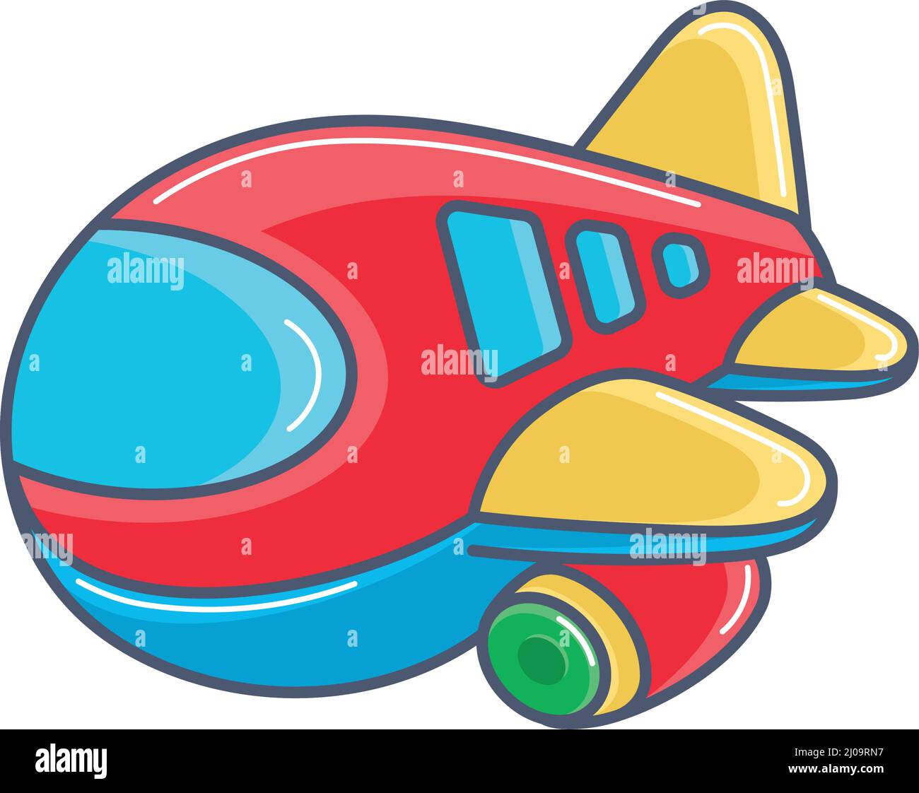 Isolated airplane toy icon flat design Vector Stock Vector Image & Art ...