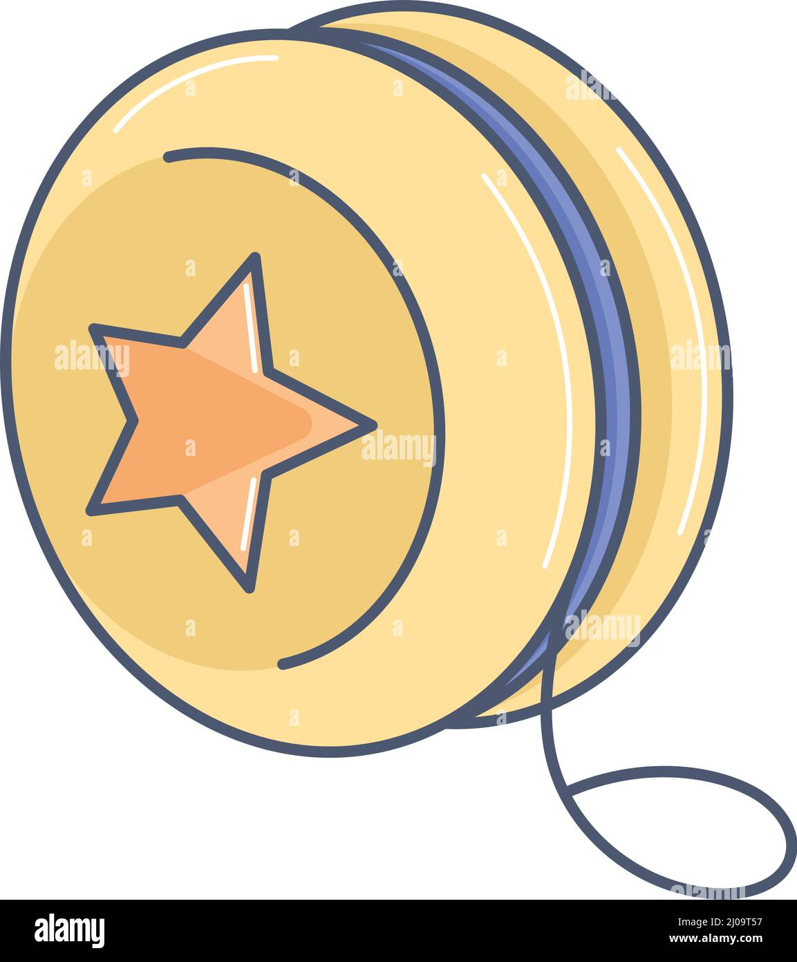 Isolated colored yoyo toy icon flat design Vector Stock Vector Image