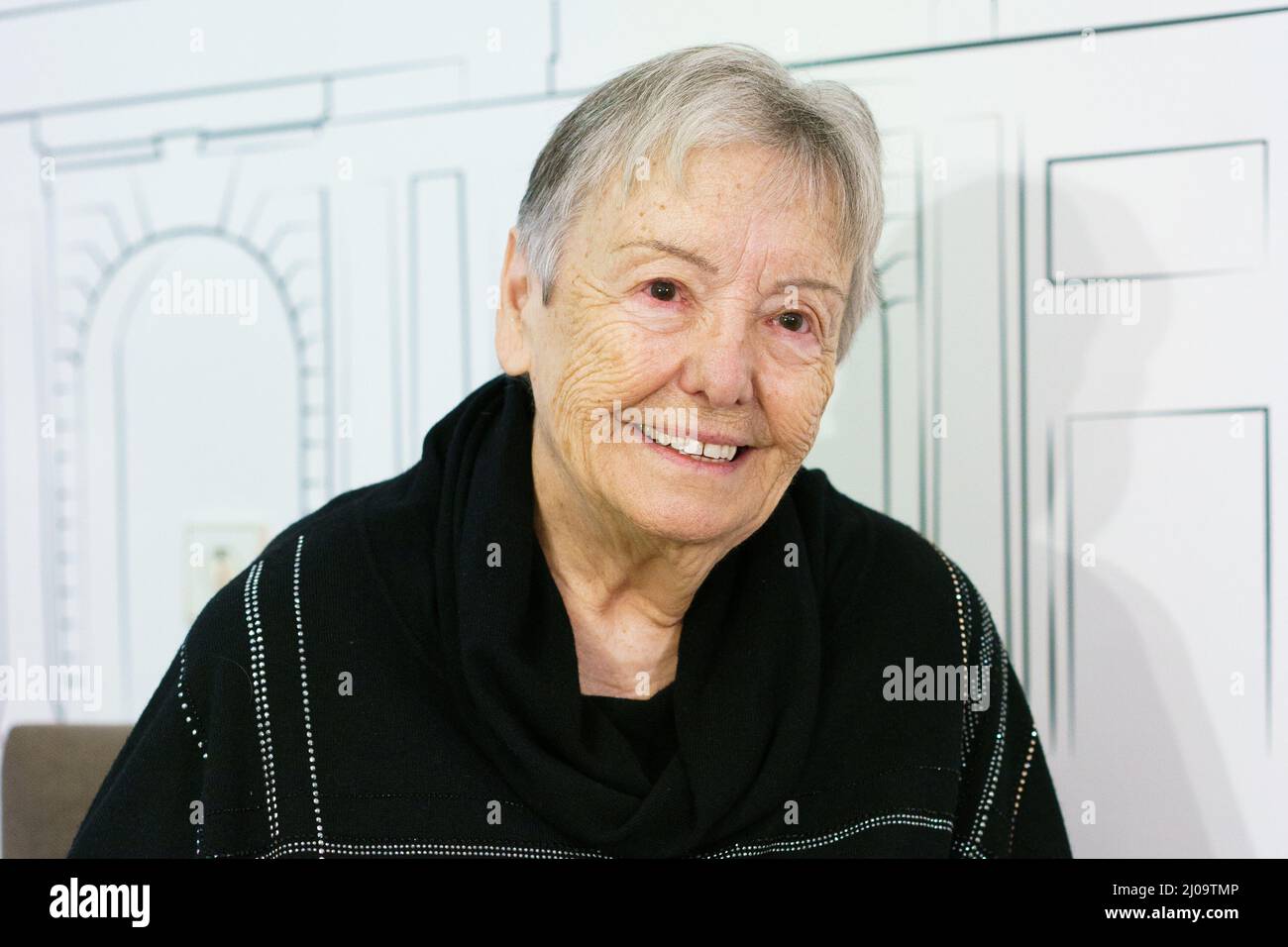 Madrid, Spain. 17th Mar, 2022. Actress Maria Galiana seen during the presentation of the book 'Recycle cooking' by Pepa Chacón at Zayas cultural center in Madrid. Credit: SOPA Images Limited/Alamy Live News Stock Photo