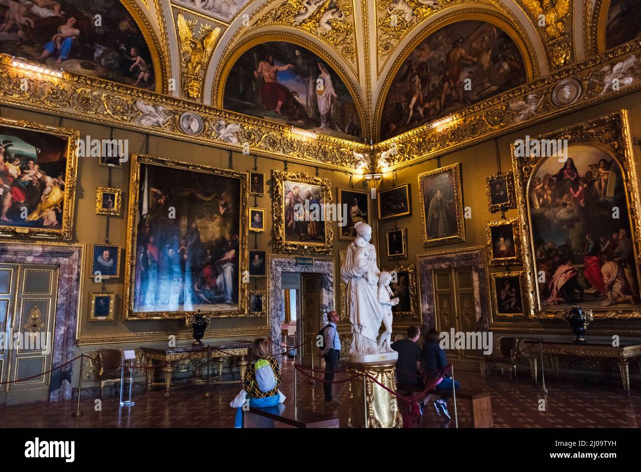 Interior of Palazzo Pitti (Palace Pitti), Florence, Tuscany Region, Italy Stock Photo