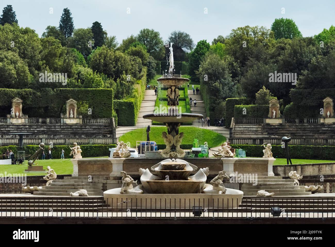 Boboli Garden in Palazzo Pitti, Florence, Tuscany Region, Italy Stock Photo