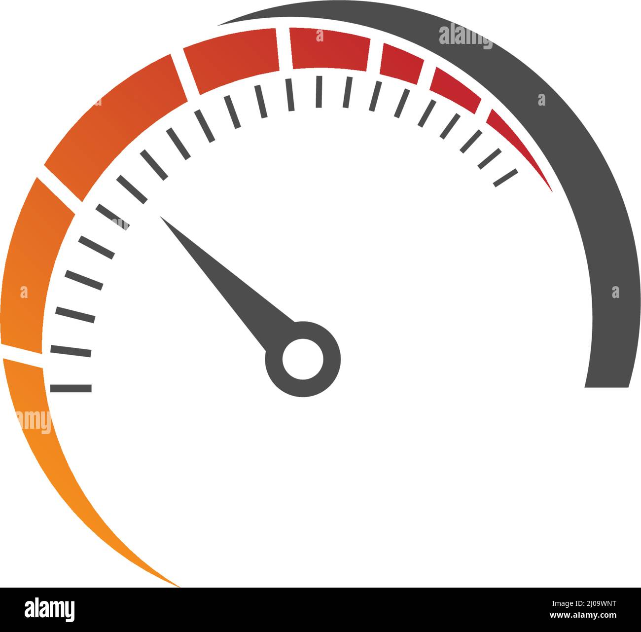 Speedometer icon. Gauge and rpm meter logo. Vector illustration Stock