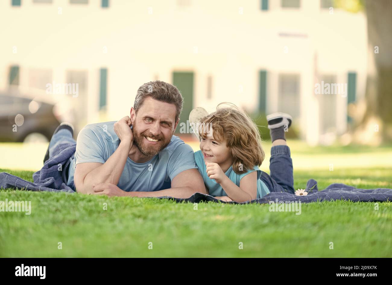 Son with father hi-res stock photography and images - Alamy