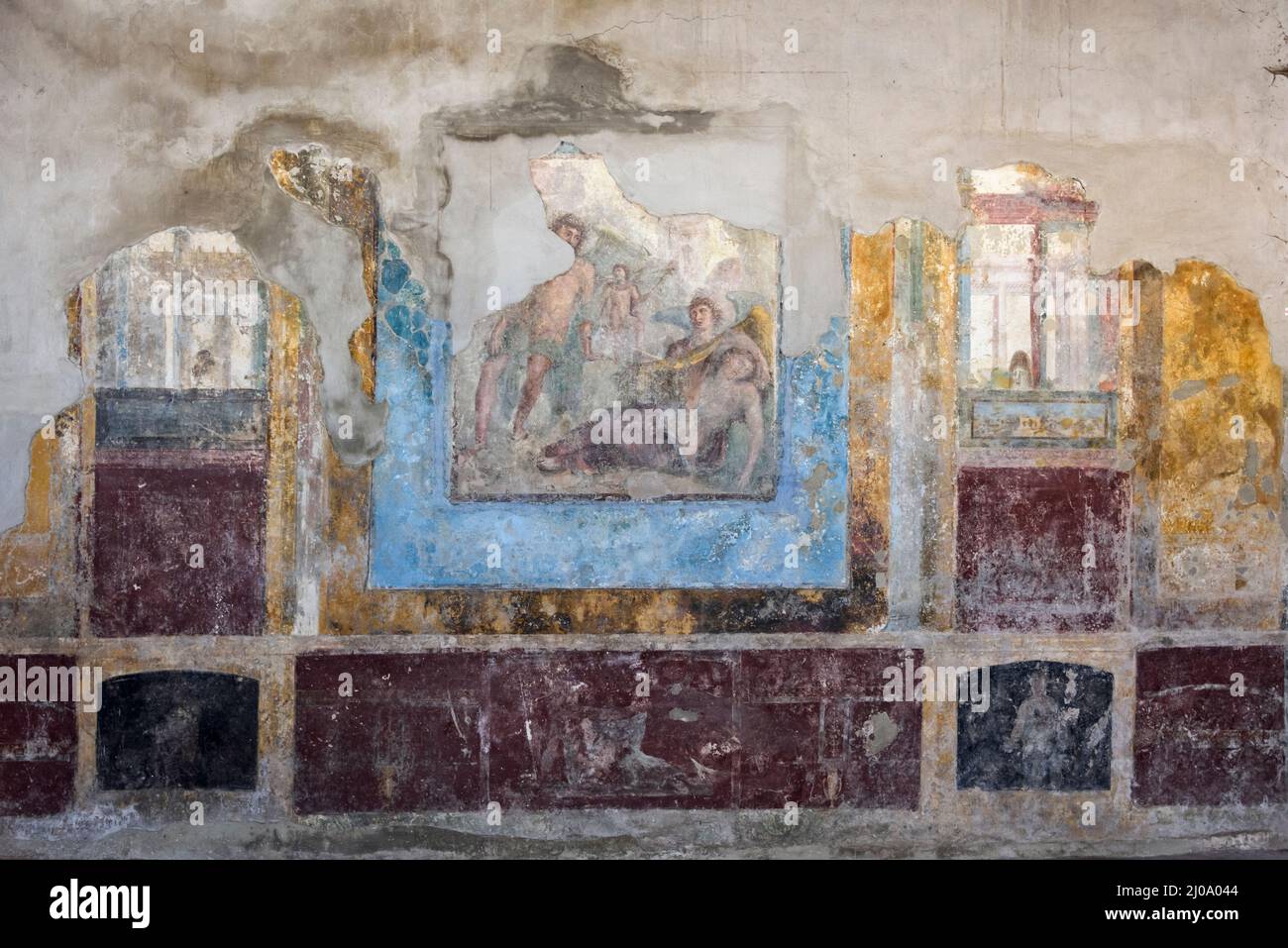 Villa Arianna at Stabiae's archaeological excavations, Pompeii, Province of Naples, Campania Region, Italy Stock Photo