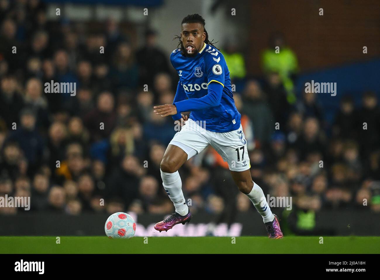 Alex Iwobi #17 of Everton in action during the game Stock Photo