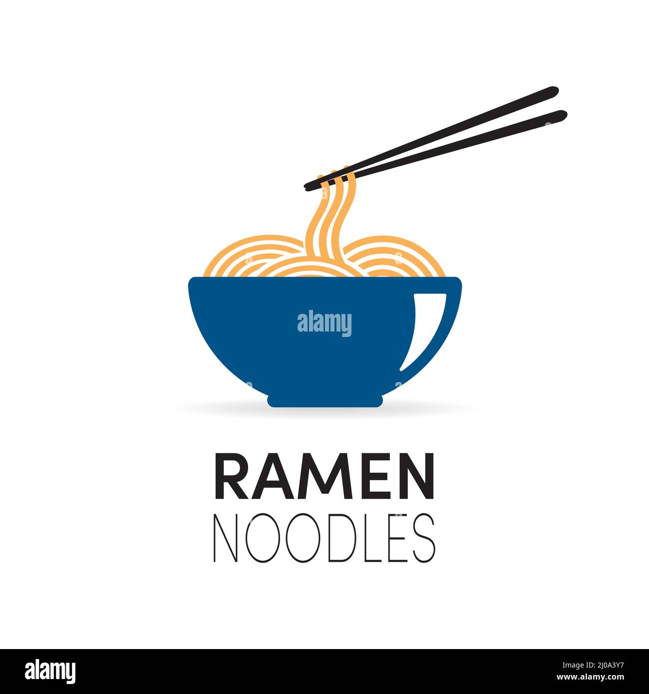 Ramen Noodles - Vector illustration on a white background Stock Vector