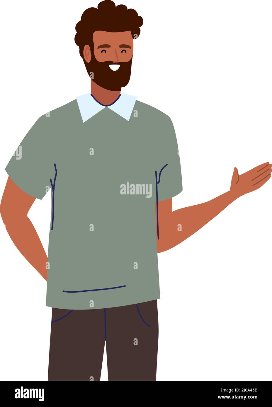 afro young man character Stock Vector Image & Art - Alamy