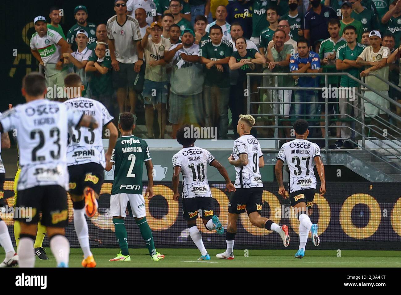 Brazil. 17th Mar, 2022. SP - Sao Paulo - 03/17/2022 - PAULISTA 2022,  PALMEIRAS X CORINTHIANS - Palmeiras player Dudu during a match against  Corinthians at the Arena Allianz Parque stadium for