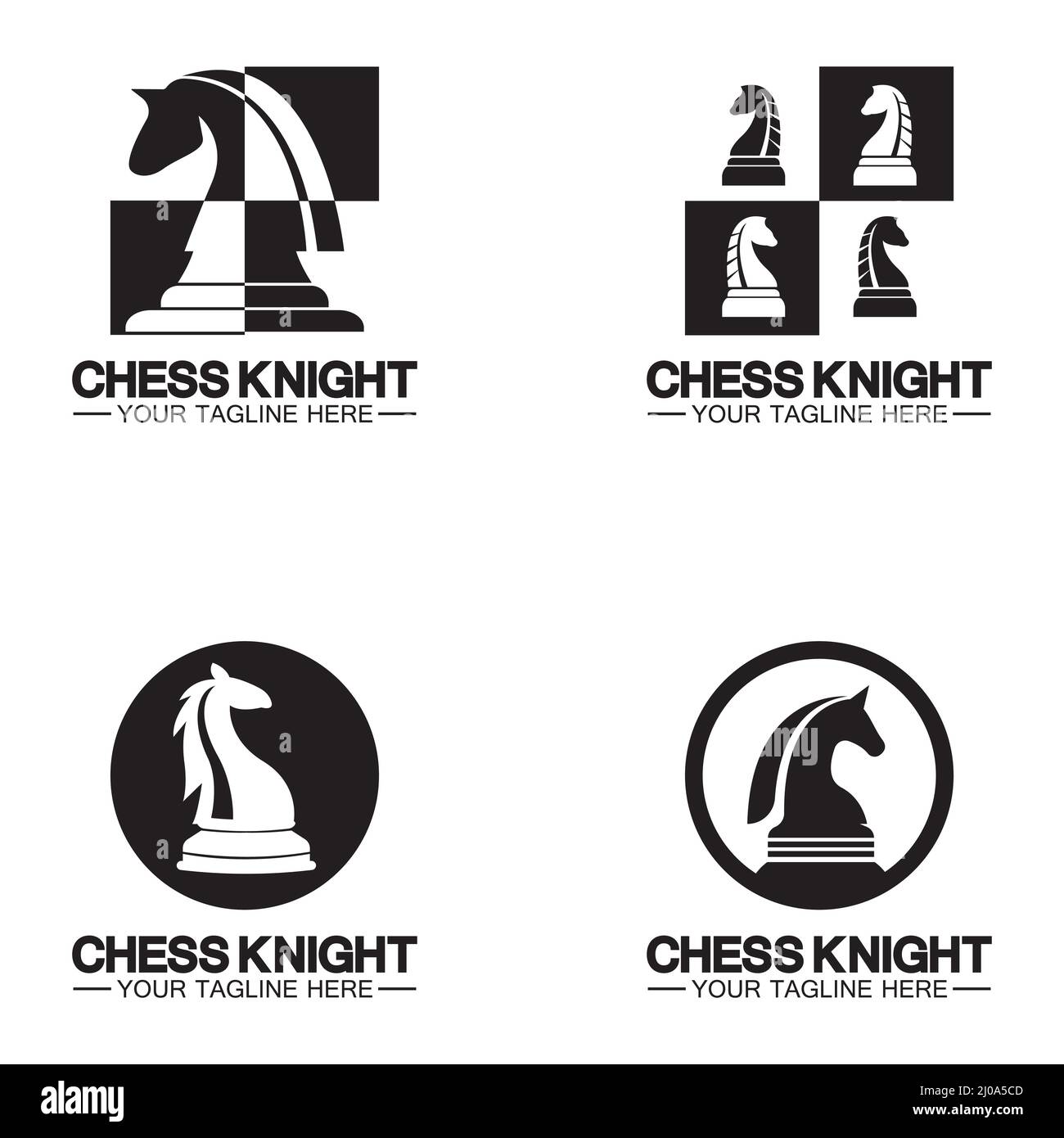 Silhouette of a knight chess piece Royalty Free Vector Image