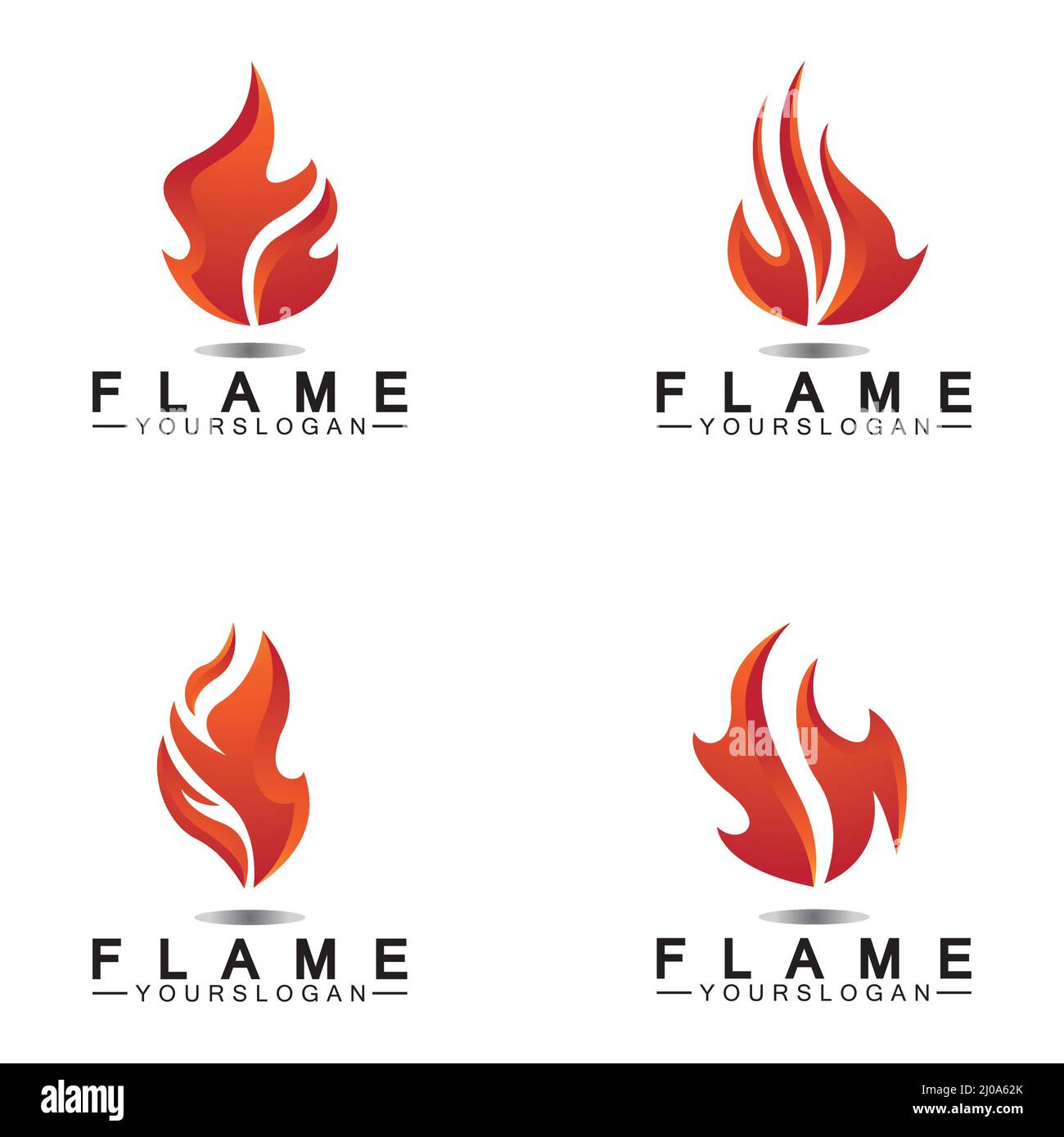 Fire Flame Logo design vector template Stock Vector
