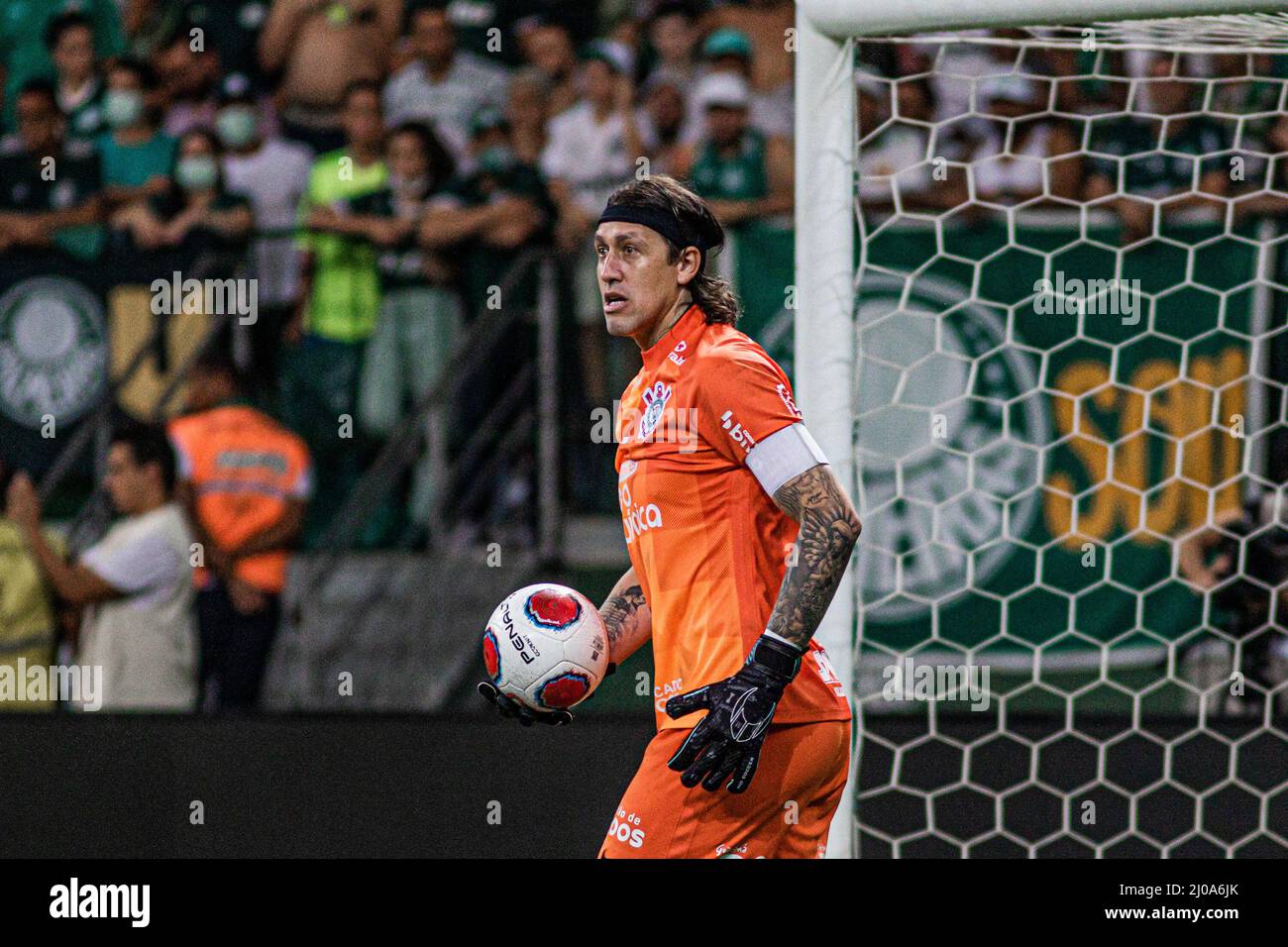 SÃO PAULO, SP - 17.03.2022: PALMEIRAS X CORINTHIANS - Gustavo Gómez in the  match between Palmeiras X Corinthians, valid for the 6th round (delayed) of  the 2022 Campeonato Paulista, held at the