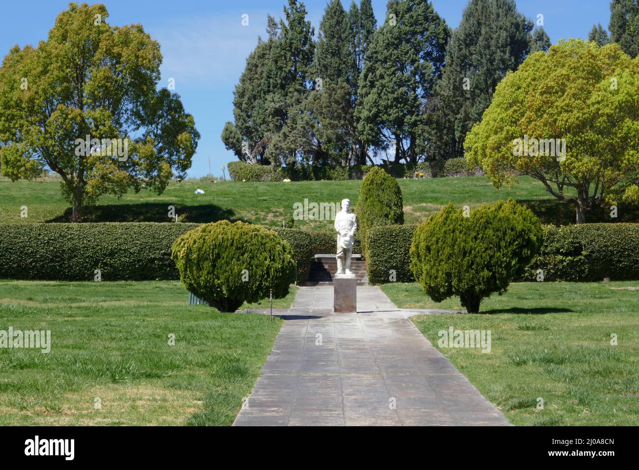 Santa Clarita, California, USA 17th March 2022 Musician Tex Williams Grave in Zane Grey Garden at Eternal Valley Memorial Park on March 17, 2022 in Santa Clarita, California, USA. Photo by Barry King/Alamy Stock Photo Stock Photo