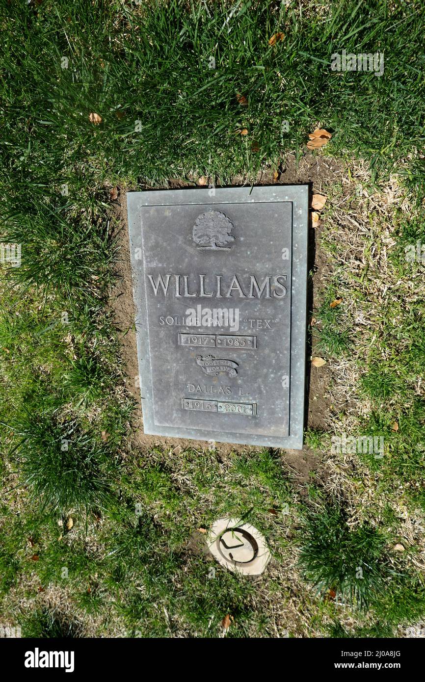 Santa Clarita, California, USA 17th March 2022 Musician Tex Williams Grave in Zane Grey Garden at Eternal Valley Memorial Park on March 17, 2022 in Santa Clarita, California, USA. Photo by Barry King/Alamy Stock Photo Stock Photo