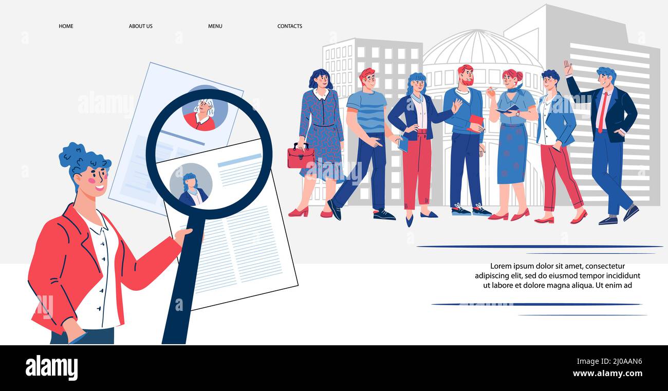 Recruitment and job search, Human Resources website banner 
