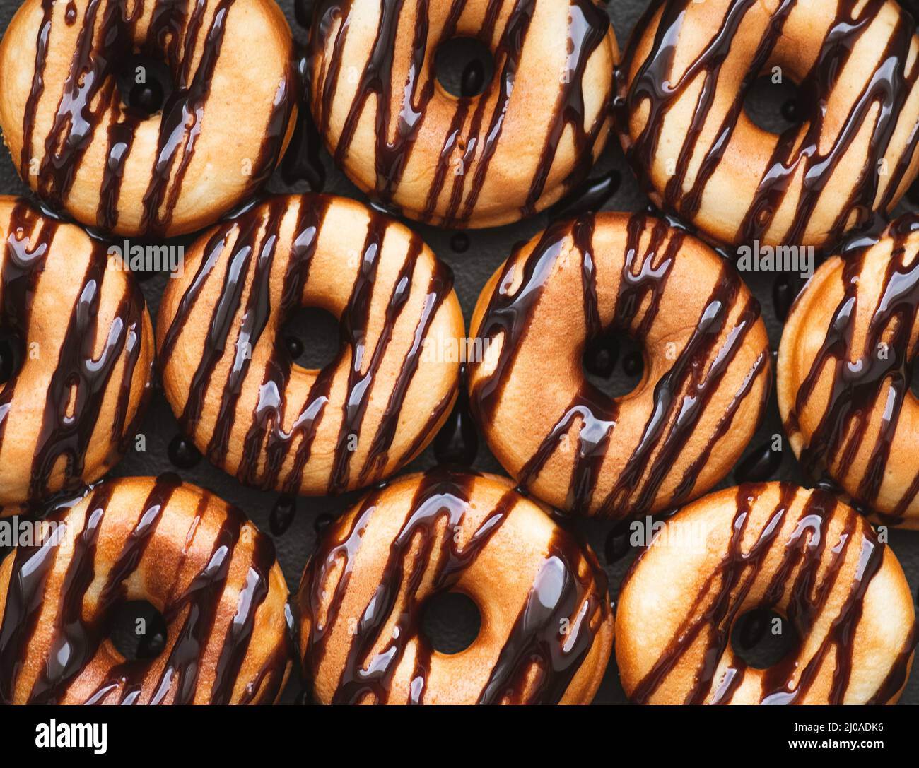 donuts with chocolate Stock Photo