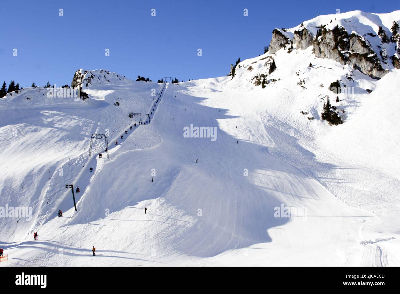 Ski trail Stock Photo