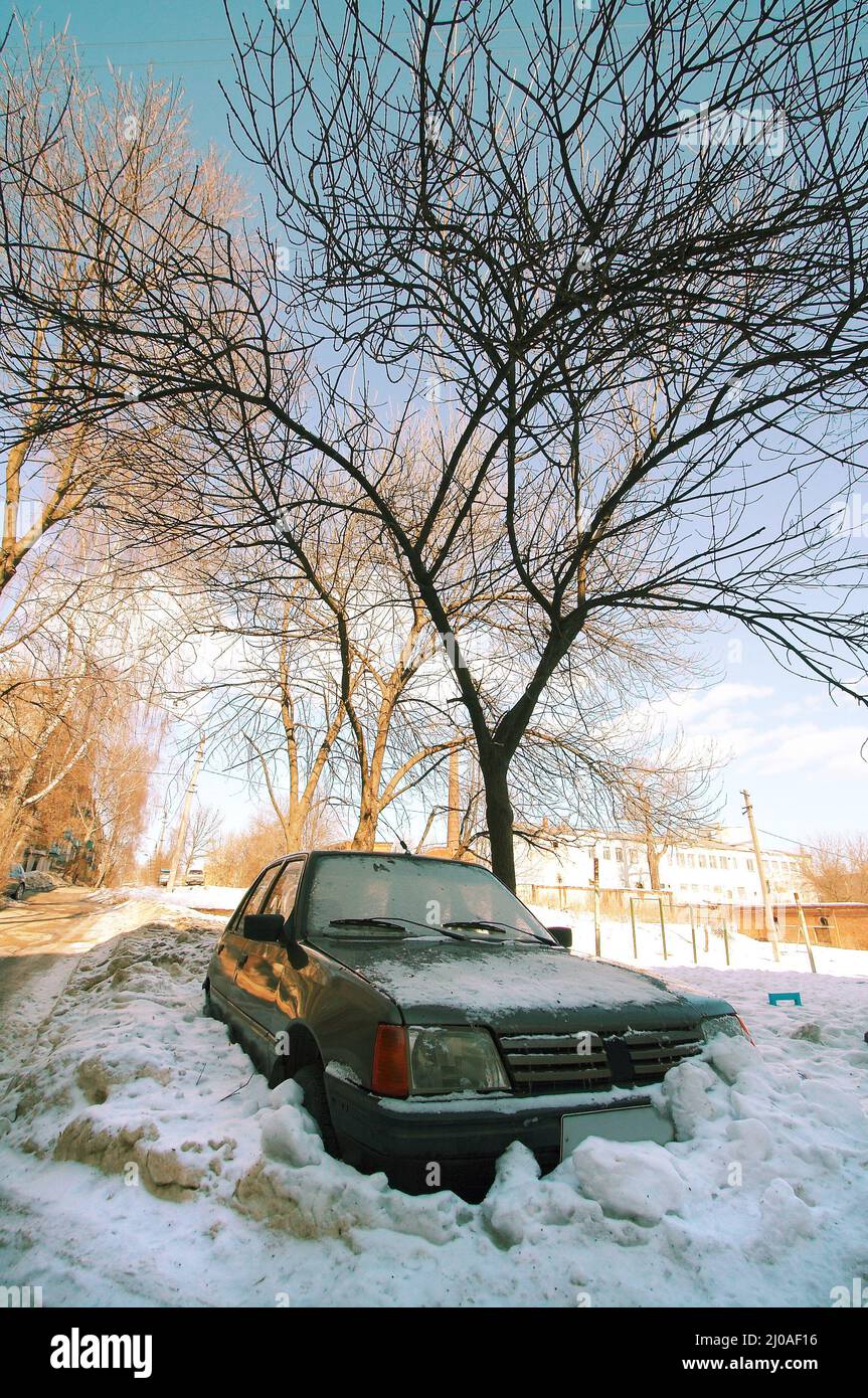 The car under a snow Stock Photo Alamy