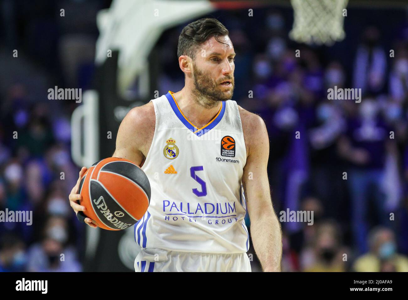 Madrid, Spain. 17th Mar, 2022. Rodolfo Fernandez Farres 'Rudy' of Real Madrid during the Turkish Airlines Euroleague basketball match between Real Madrid and Asvel Lyon-Villeurbanne on march 17, 2022 at Wizink Center in Madrid, Spain Credit: Independent Photo Agency/Alamy Live Newss Stock Photo
