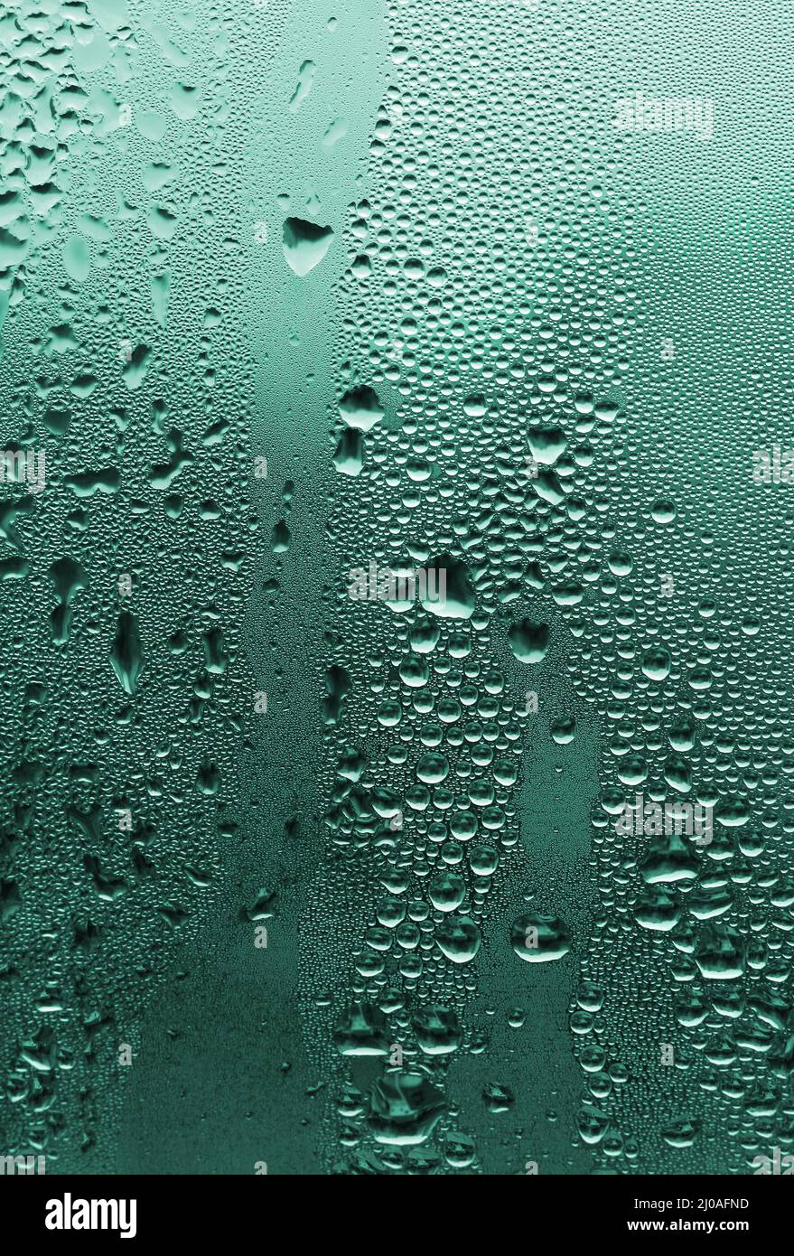 Natural water drops on glass Stock Photo - Alamy