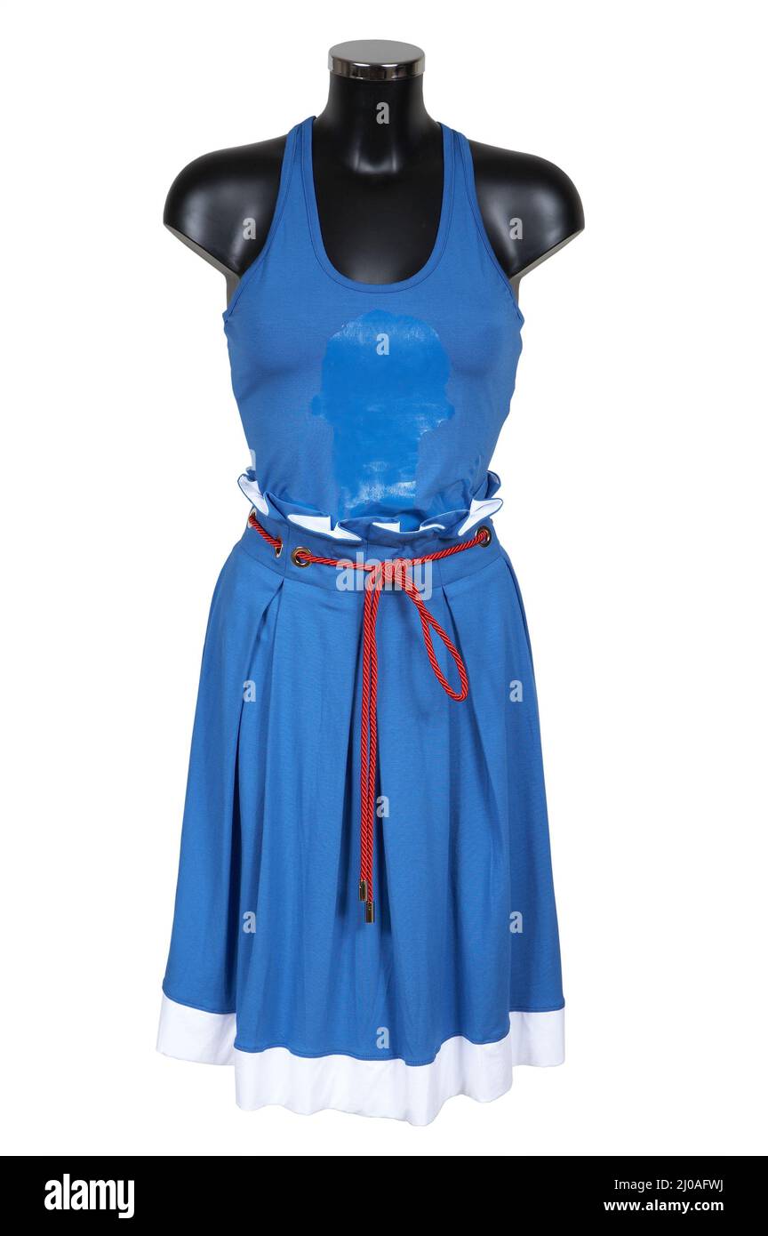 Dark blue skirt and vest Stock Photo Alamy