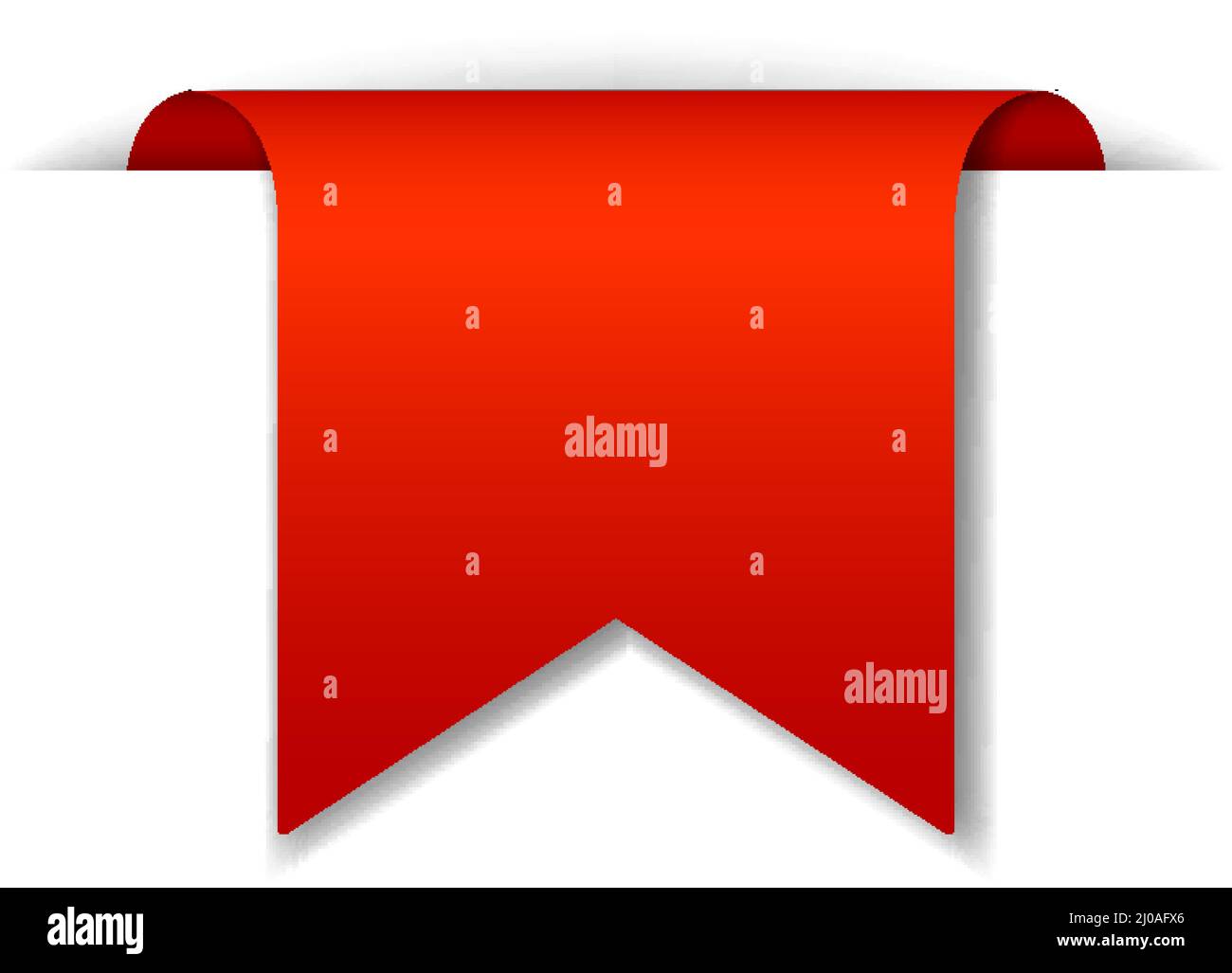Red banner design on white background illustration Stock Vector Image