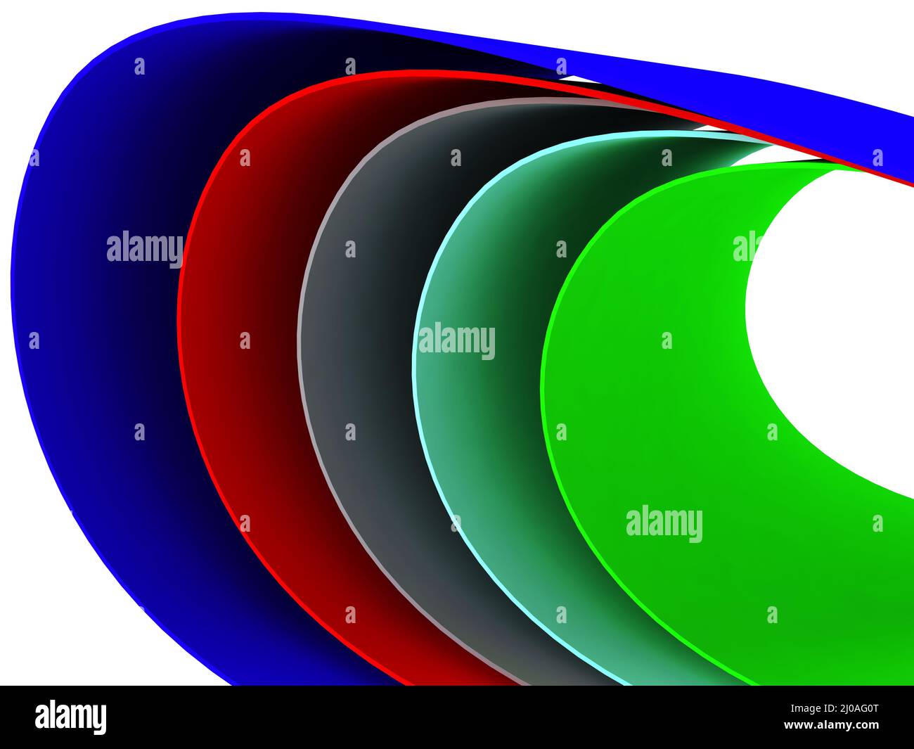 Multi colored curves Stock Photo - Alamy
