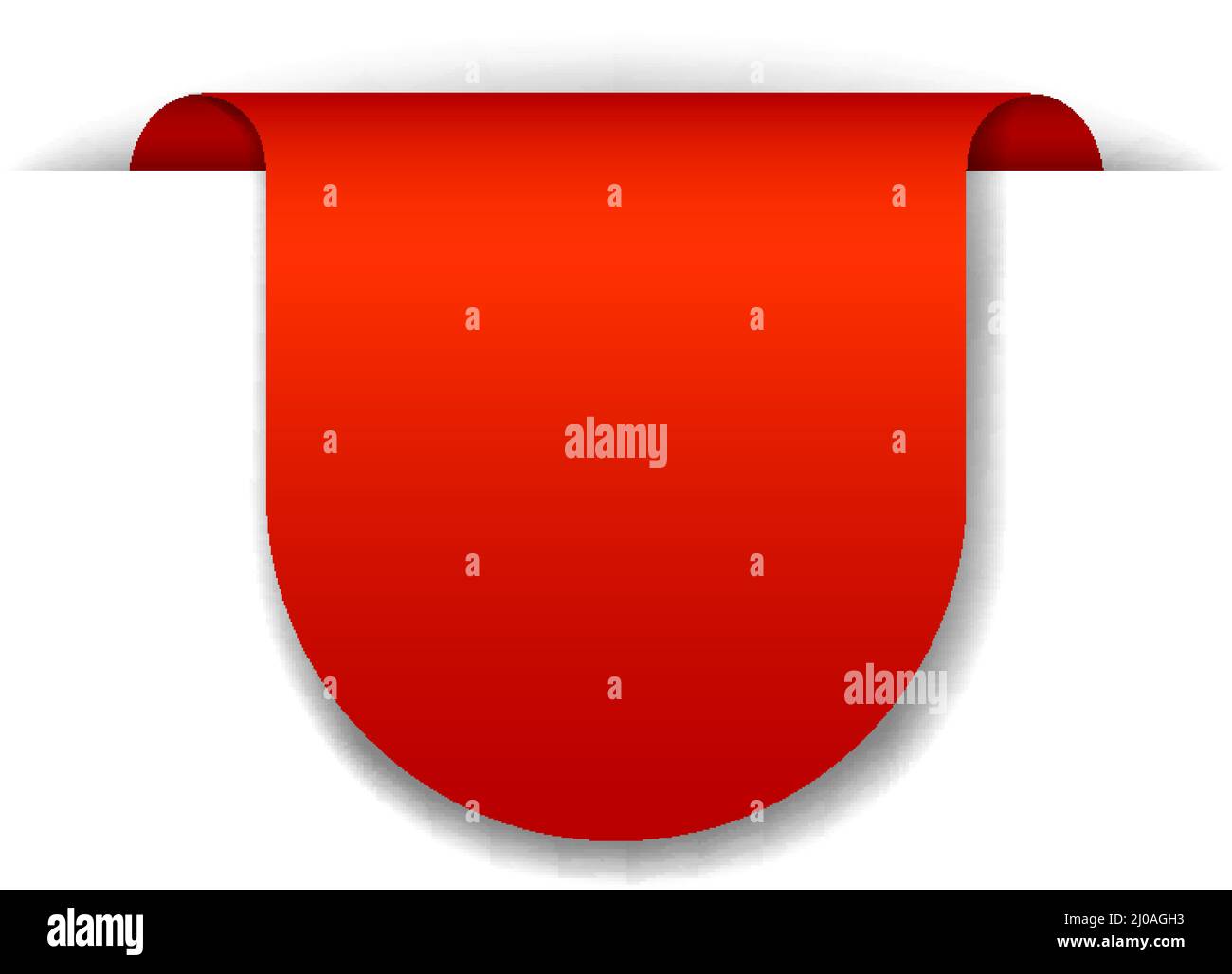 Red banner design on white background illustration Stock Vector Image ...