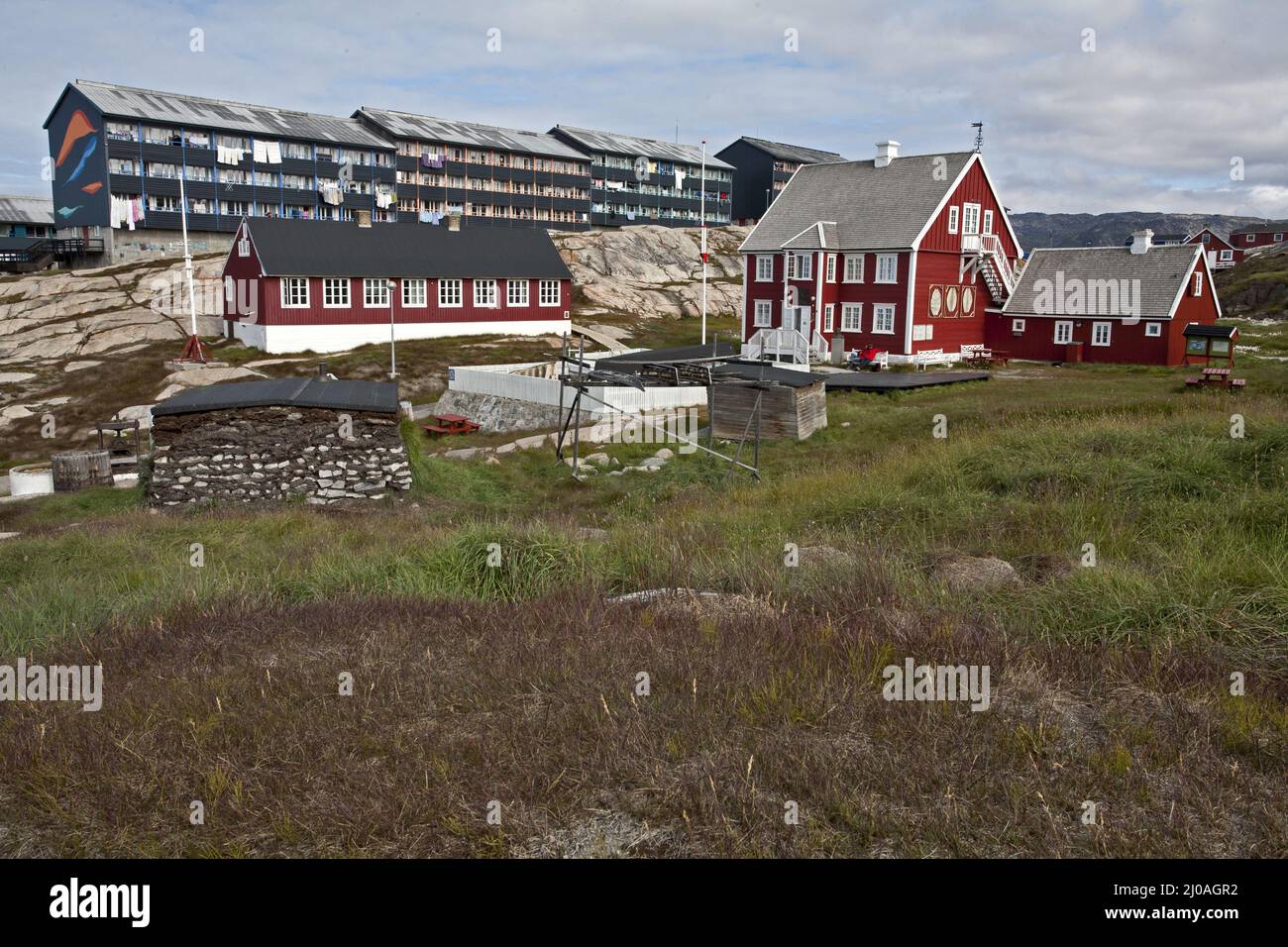 Home of Knud Rasmussen in Ilulissat, Greenland Stock Photo
