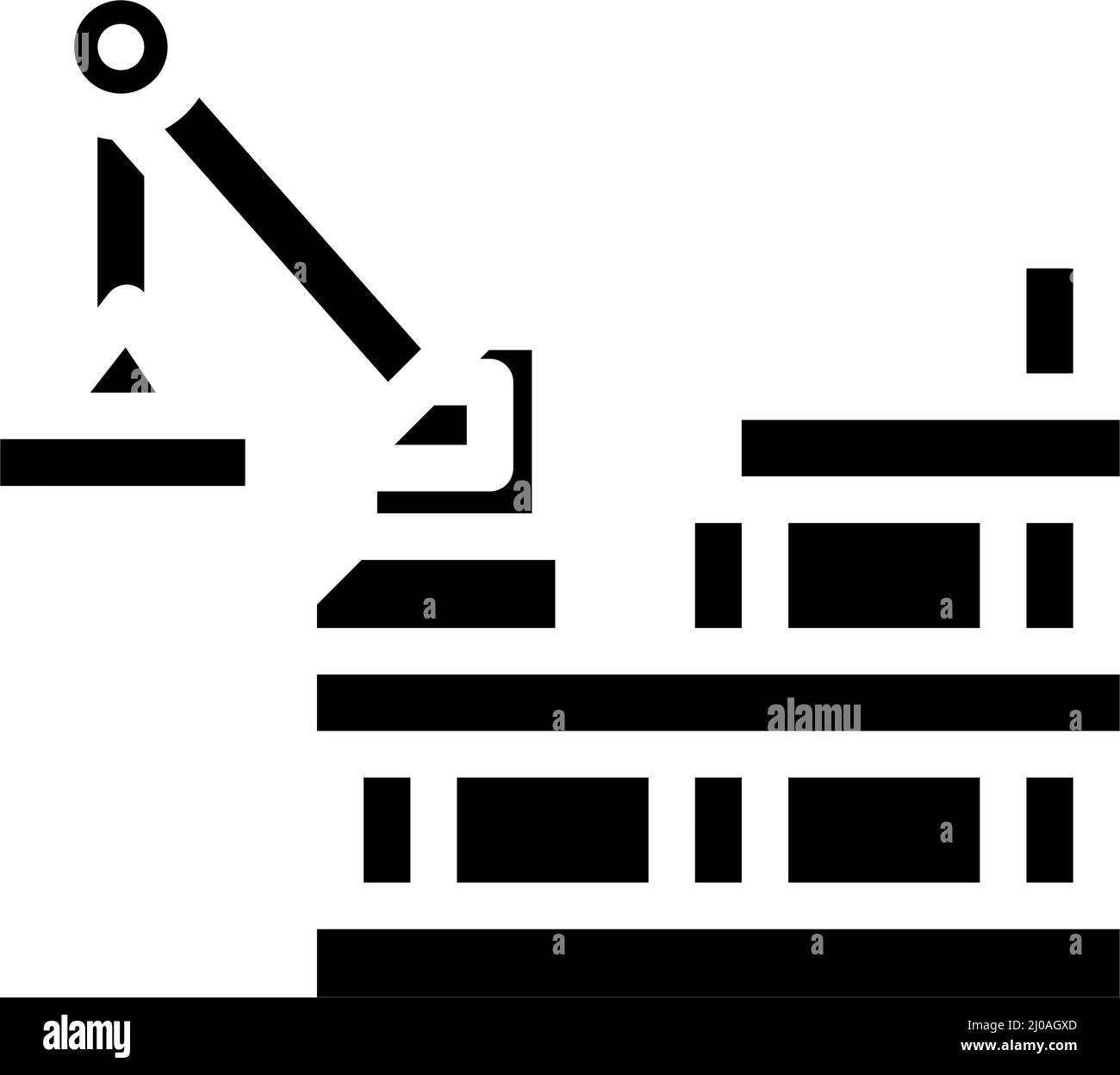 skyscraper construction glyph icon vector illustration Stock Vector ...