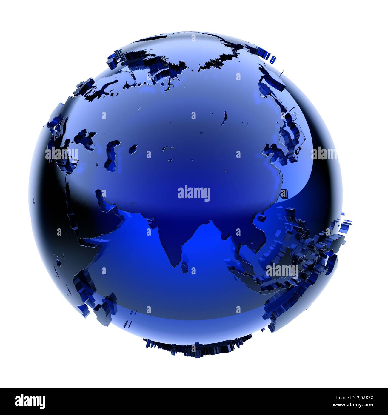 Blue glass globe Stock Photo Alamy