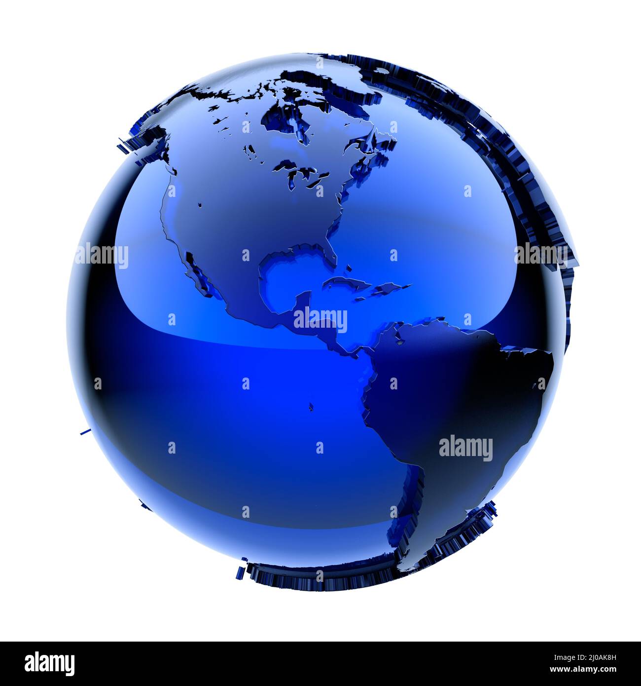 Blue glass globe Stock Photo - Alamy