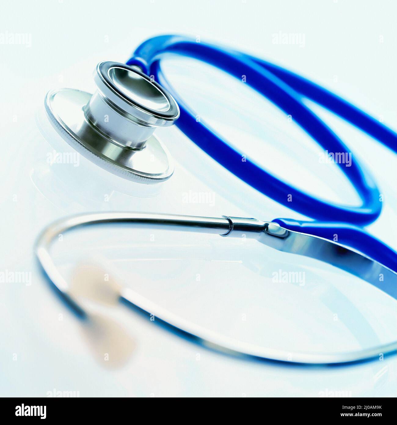 Image of a stethoscope on white background. Stock Photo
