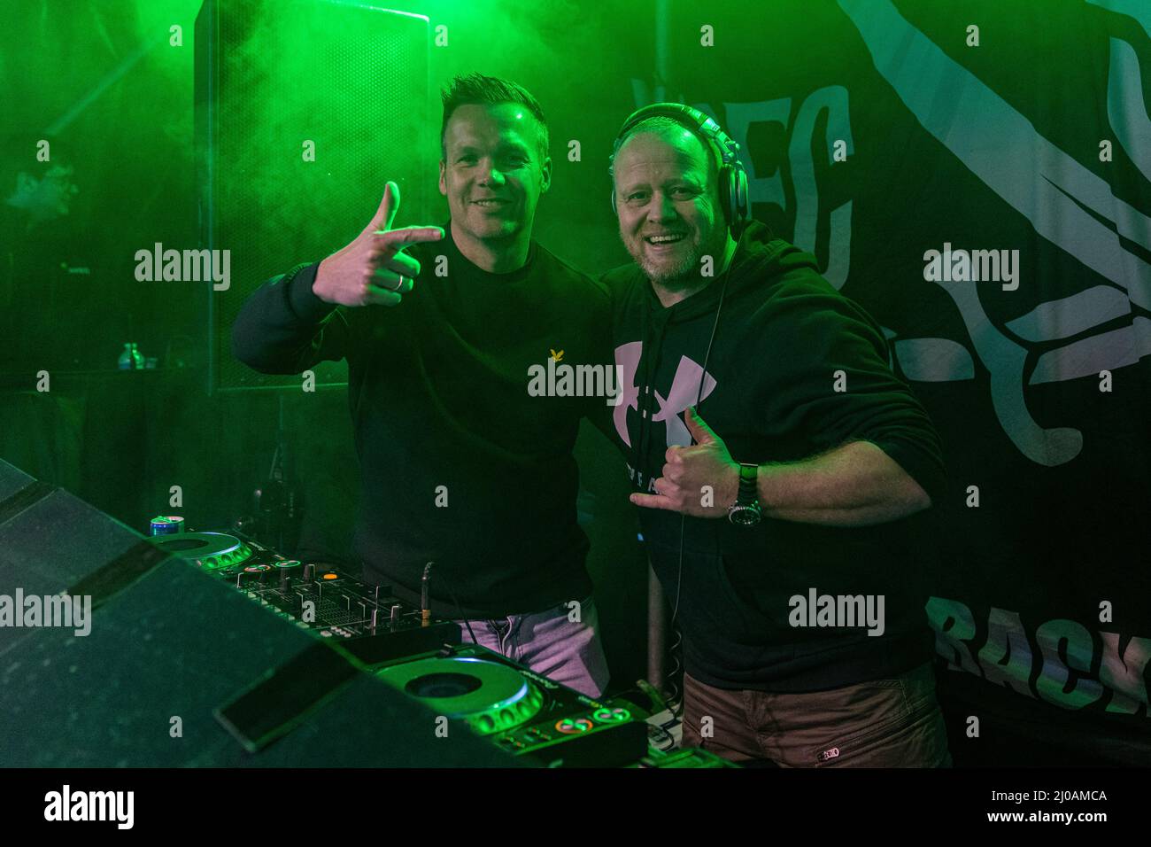 Rotterdam - DJ’s before the match between Feyenoord v FK Partizan at ...