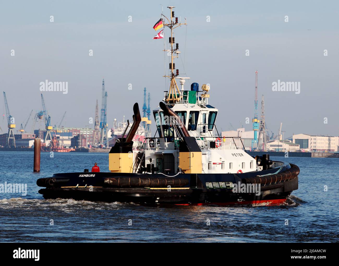 Blue tug ship on hi-res stock photography and images - Alamy